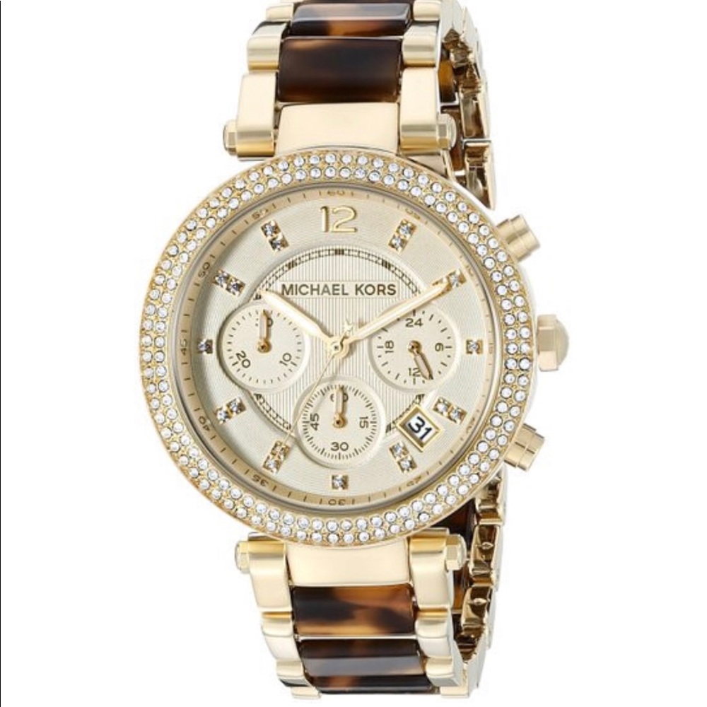 Michael Kors Women's Parker Chronograph Gold Watch